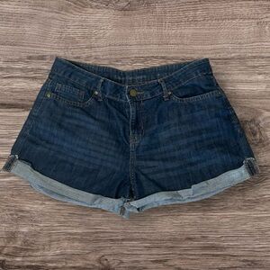 Calvin Klein Blue Denim Jean Shorts Rolled Hem‎ Classic Style Sz 6